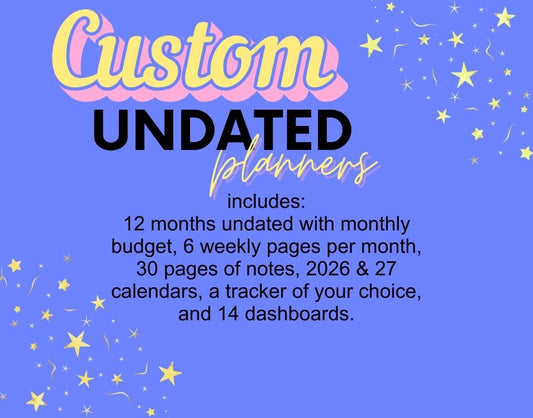 Custom Undated Planner — Build Your Perfect Year