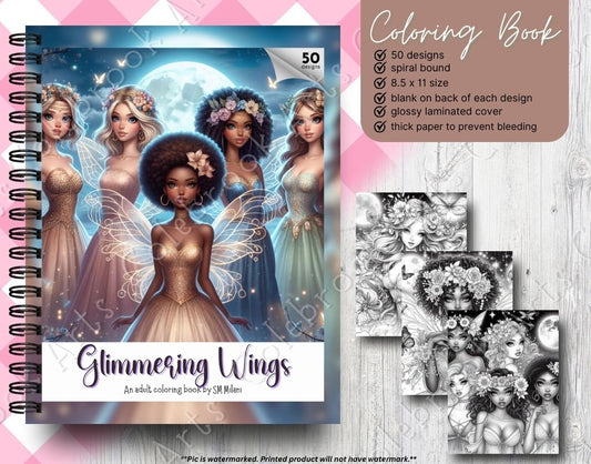 Glimmering Wings coloring book